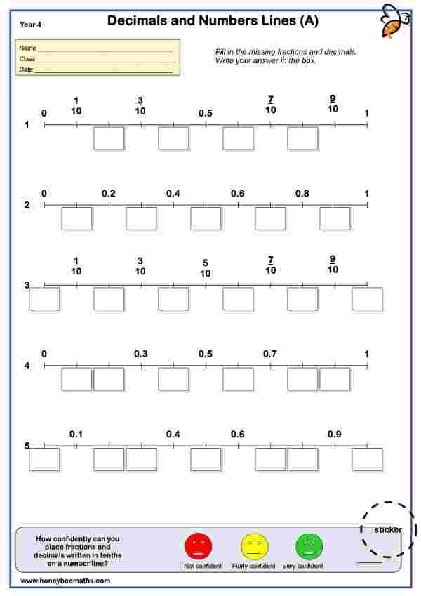 Decimal and Numbers Lines (A)
